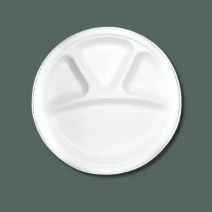 Sugarcane bagasse plates- 4 cp round