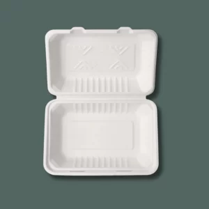 Sugarcane bagasse plates Clamshell