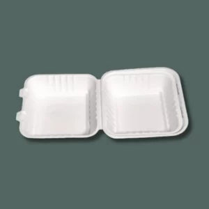 Sugarcane bagasse plates- Burger clamshell